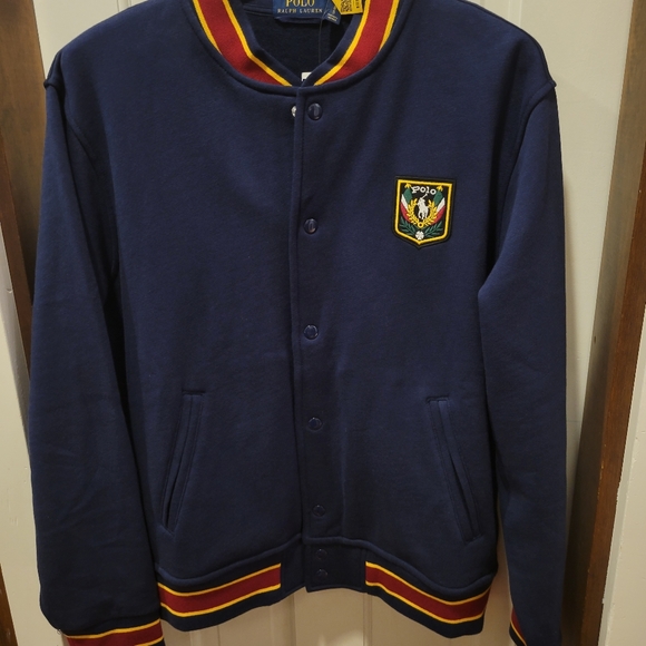 Polo ralph lauren Uni Crest Men baseball Jacket NWT - Picture 2 of 8
